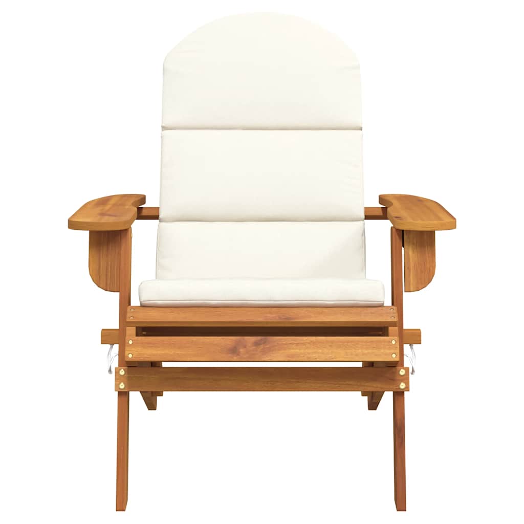Tuinstoel Adirondack met kussens massief acaciahout is nu te koop bij PeponiXL, paradijselijk wonen!
