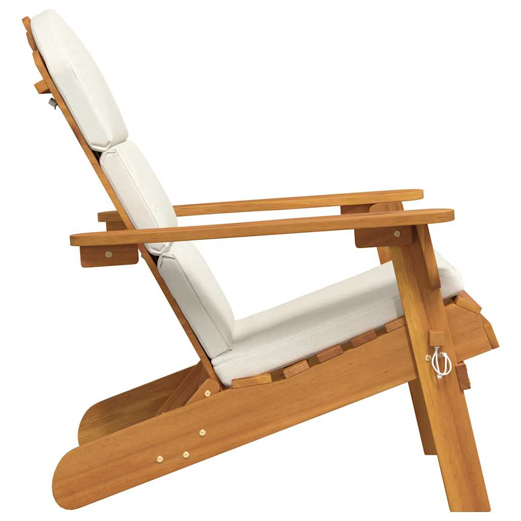 Tuinstoel Adirondack met kussens massief acaciahout is nu te koop bij PeponiXL, paradijselijk wonen!