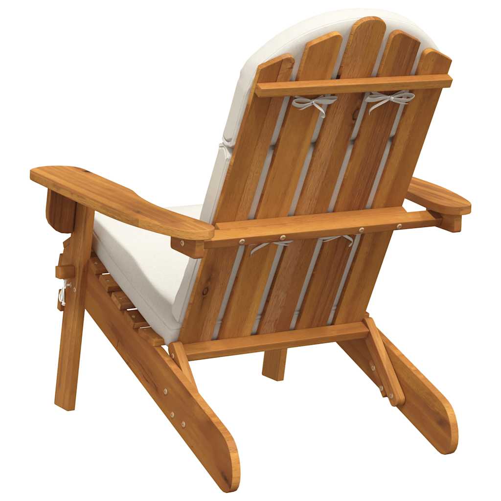 Tuinstoel Adirondack met kussens massief acaciahout is nu te koop bij PeponiXL, paradijselijk wonen!