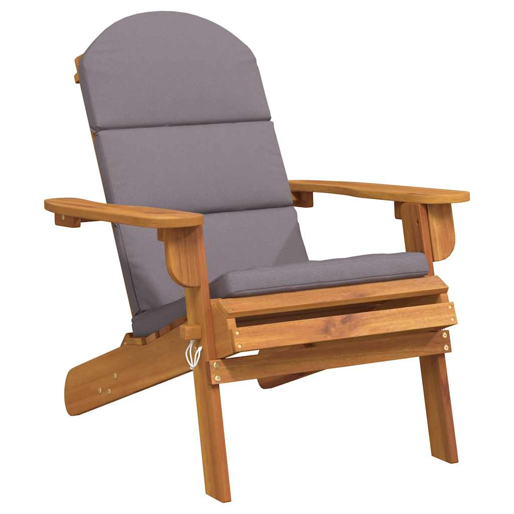 Tuinstoel Adirondack met kussens massief acaciahout is nu te koop bij PeponiXL, paradijselijk wonen!