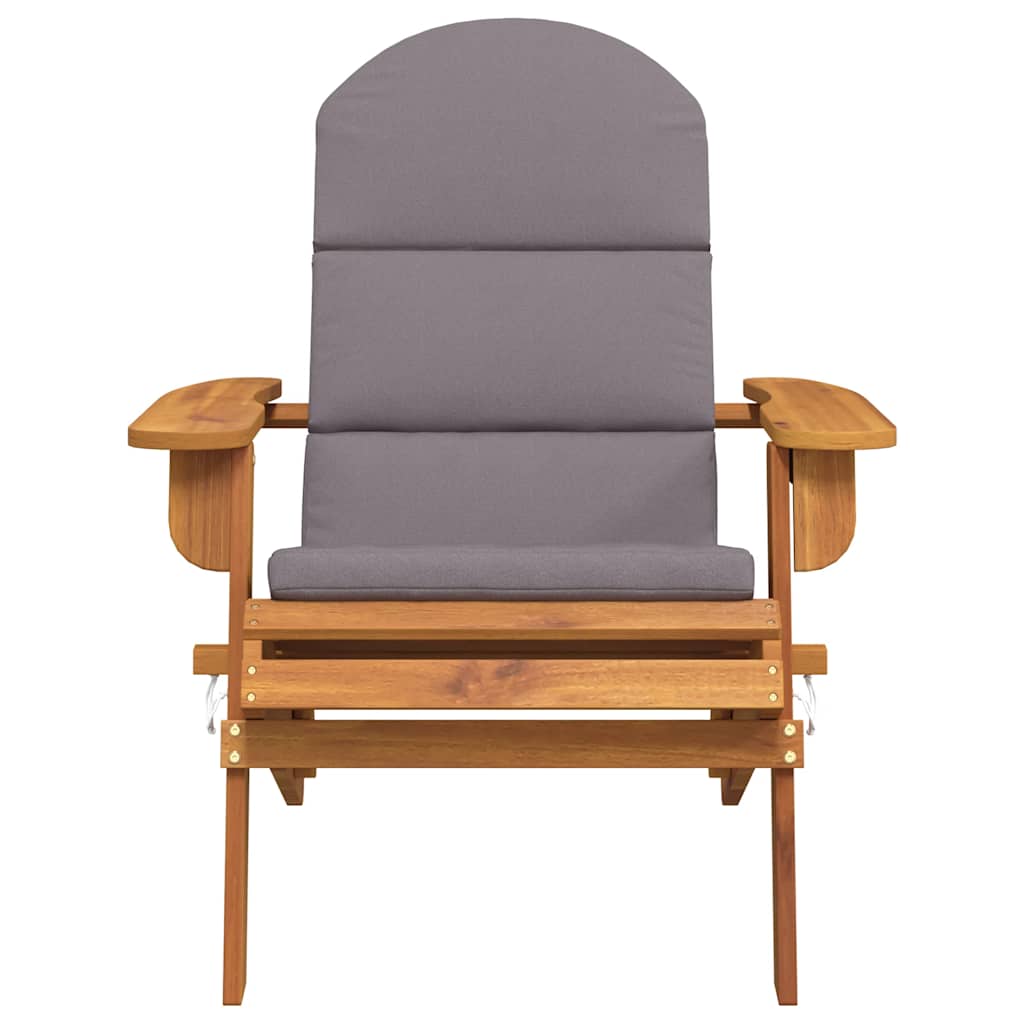 Tuinstoel Adirondack met kussens massief acaciahout is nu te koop bij PeponiXL, paradijselijk wonen!