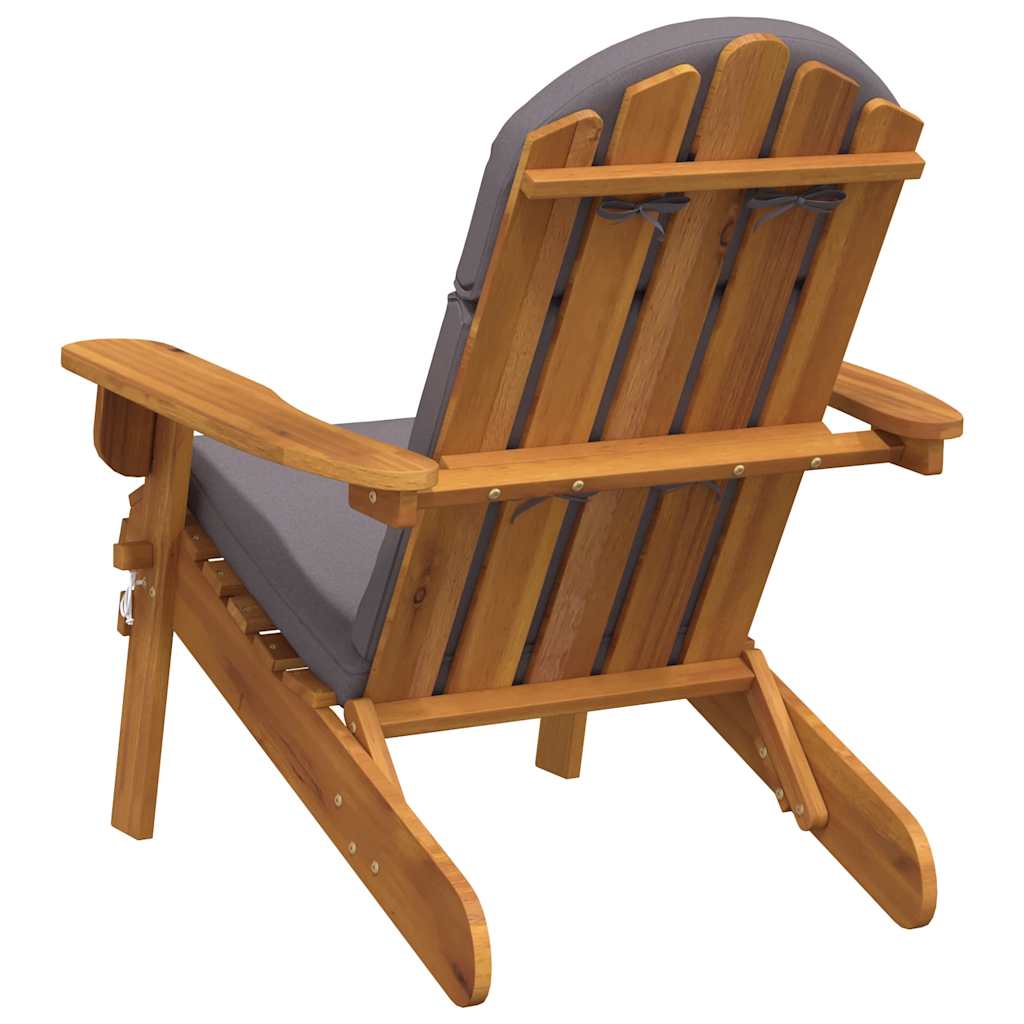 Tuinstoel Adirondack met kussens massief acaciahout is nu te koop bij PeponiXL, paradijselijk wonen!