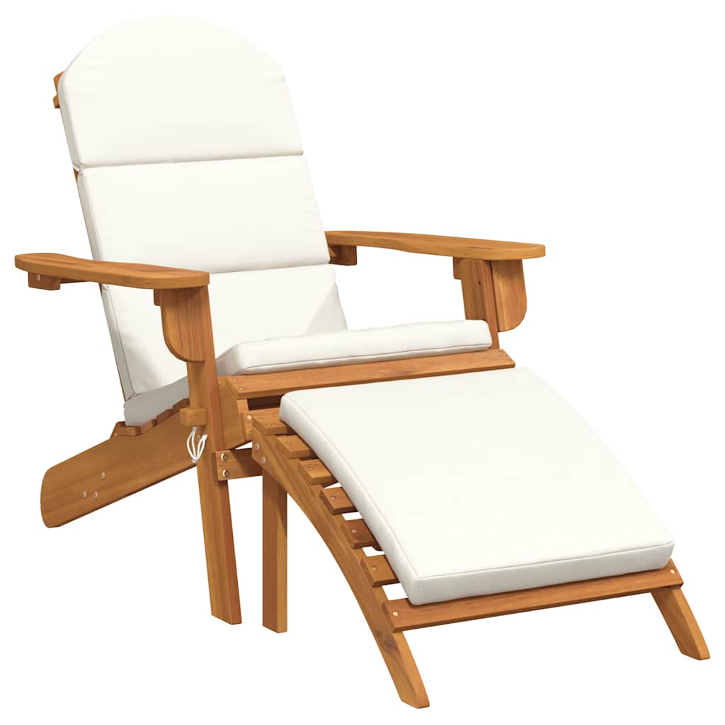 Tuinstoel Adirondack met voetensteun massief acaciahout is nu te koop bij PeponiXL, paradijselijk wonen!