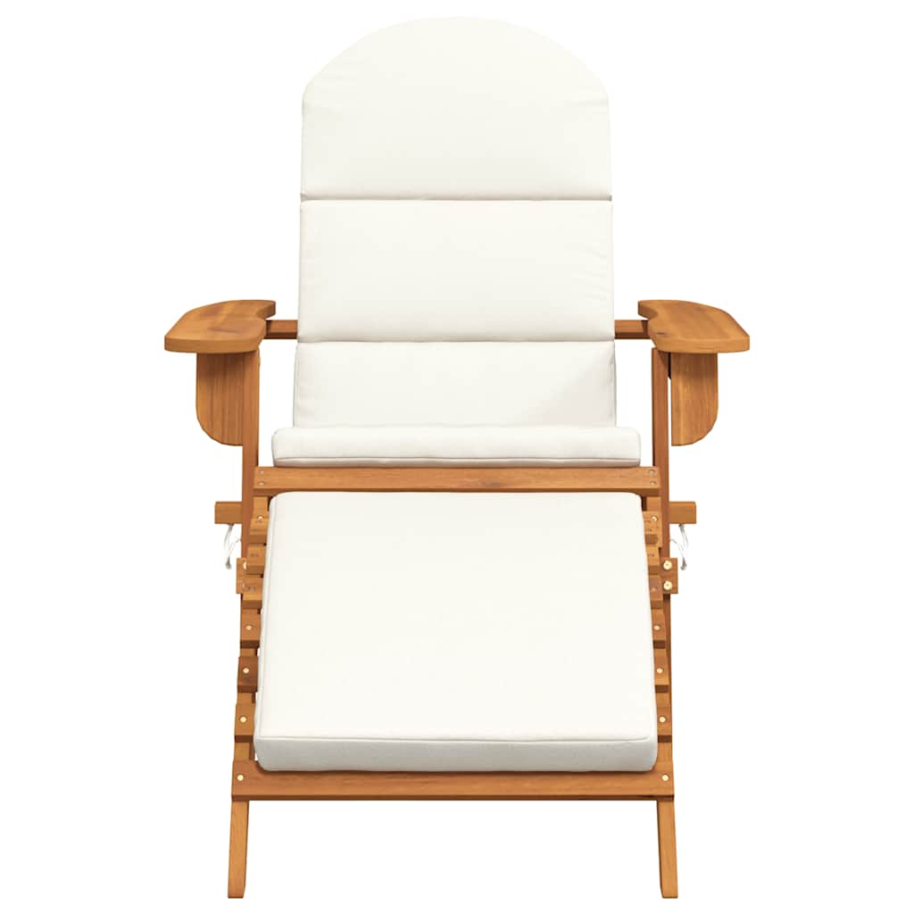 Tuinstoel Adirondack met voetensteun massief acaciahout is nu te koop bij PeponiXL, paradijselijk wonen!