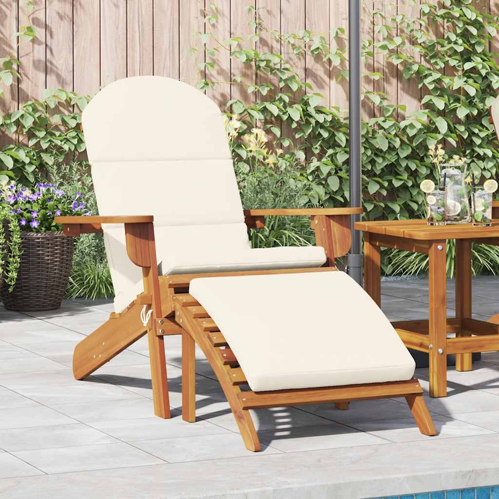Tuinstoel Adirondack met voetensteun massief acaciahout is nu te koop bij PeponiXL, paradijselijk wonen!