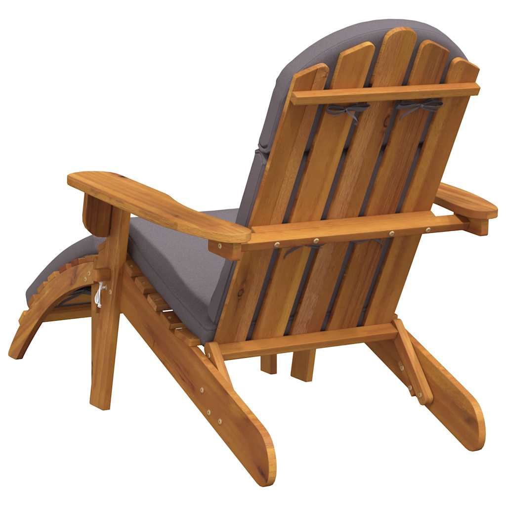 Tuinstoel Adirondack met voetensteun massief acaciahout is nu te koop bij PeponiXL, paradijselijk wonen!