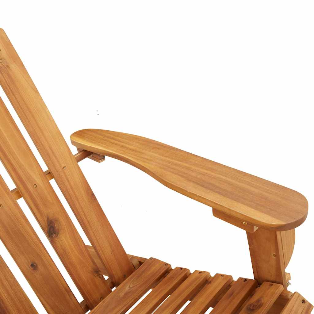 Tuinstoel Adirondack met voetensteun massief acaciahout is nu te koop bij PeponiXL, paradijselijk wonen!