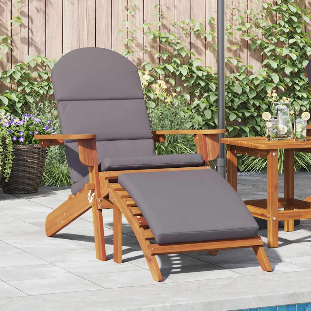 Tuinstoel Adirondack met voetensteun massief acaciahout is nu te koop bij PeponiXL, paradijselijk wonen!
