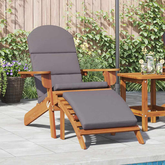 Tuinstoel Adirondack met voetensteun massief acaciahout is nu te koop bij PeponiXL, paradijselijk wonen!