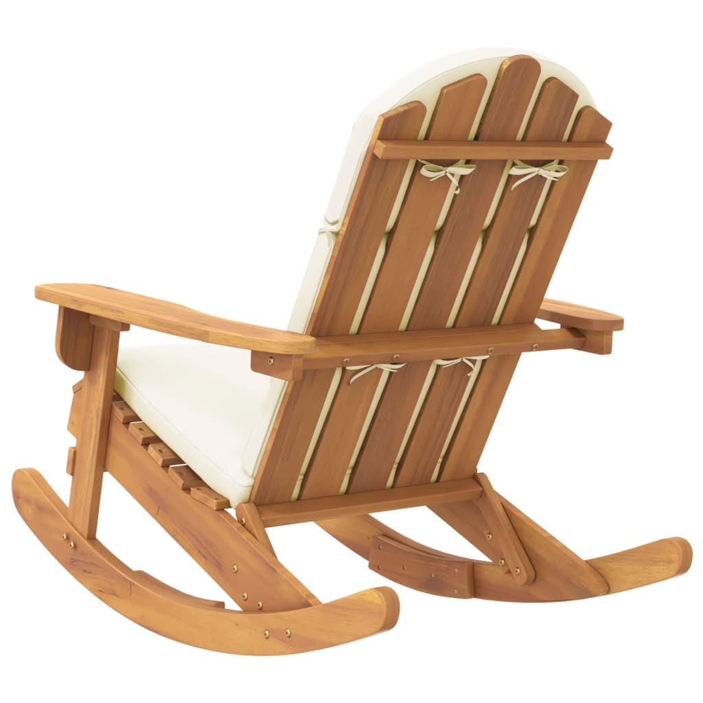 Schommelstoel Adirondack met kussens massief acaciahout is nu te koop bij PeponiXL, paradijselijk wonen!