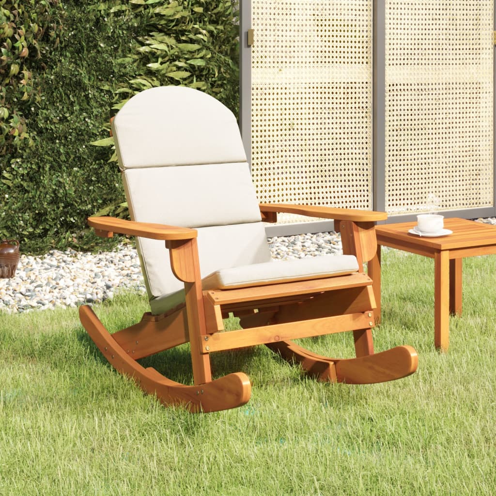 Schommelstoel Adirondack met kussens massief acaciahout is nu te koop bij PeponiXL, paradijselijk wonen!