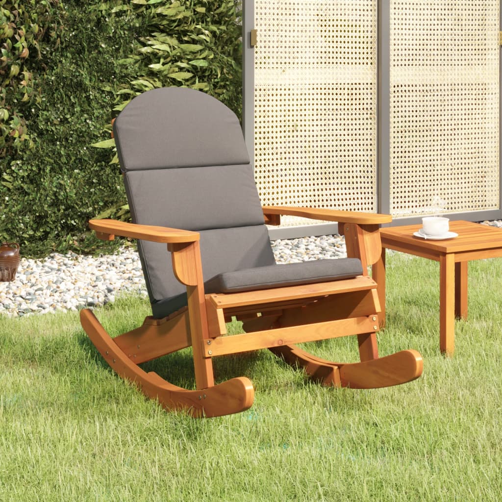 Schommelstoel Adirondack met kussens massief acaciahout is nu te koop bij PeponiXL, paradijselijk wonen!