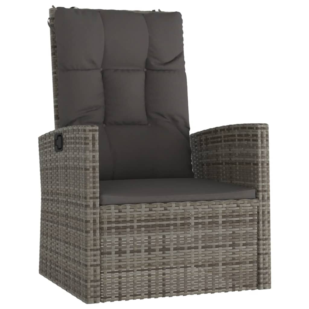3-delige Loungeset met kussens poly rattan grijs is nu te koop bij PeponiXL, paradijselijk wonen!
