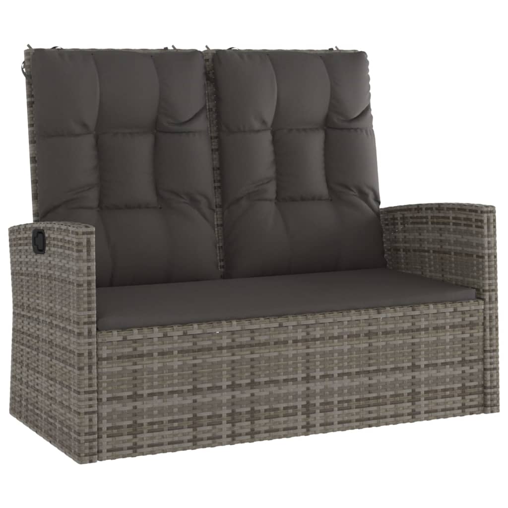 4-delige Loungeset met kussens poly rattan grijs is nu te koop bij PeponiXL, paradijselijk wonen!
