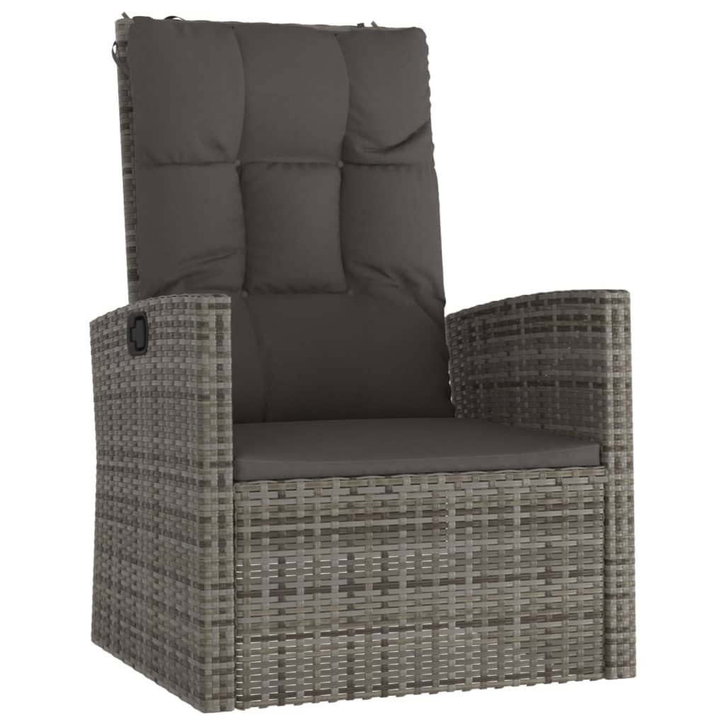 4-delige Loungeset met kussens poly rattan grijs is nu te koop bij PeponiXL, paradijselijk wonen!