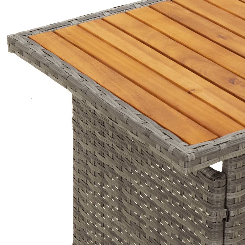 4-delige Loungeset met kussens poly rattan grijs is nu te koop bij PeponiXL, paradijselijk wonen!
