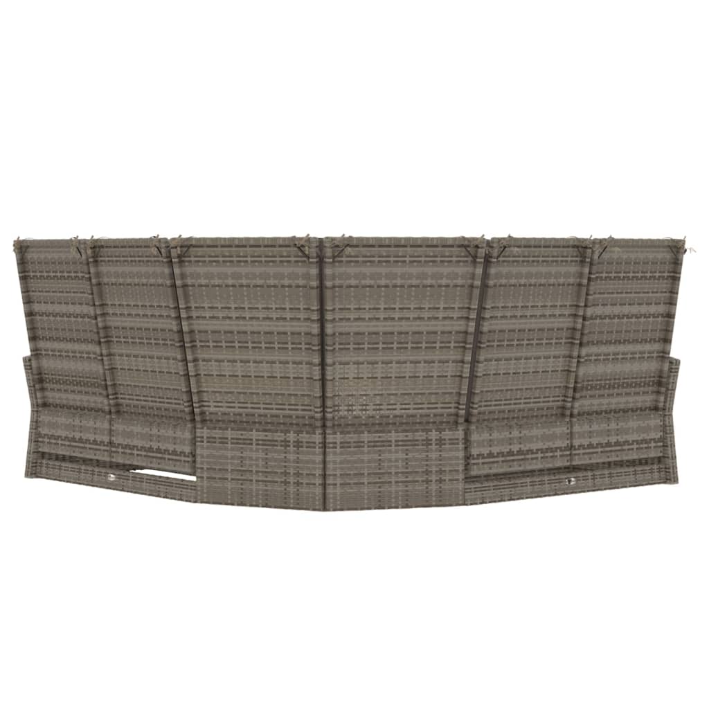 Hoekbank verstelbaar met kussens poly rattan grijs is nu te koop bij PeponiXL, paradijselijk wonen!