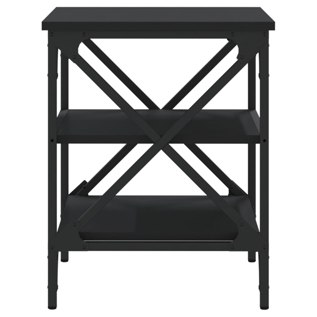 Bijzettafels 2 st 40x42x50 cm bewerkt hout zwart is nu te koop bij PeponiXL, paradijselijk wonen!
