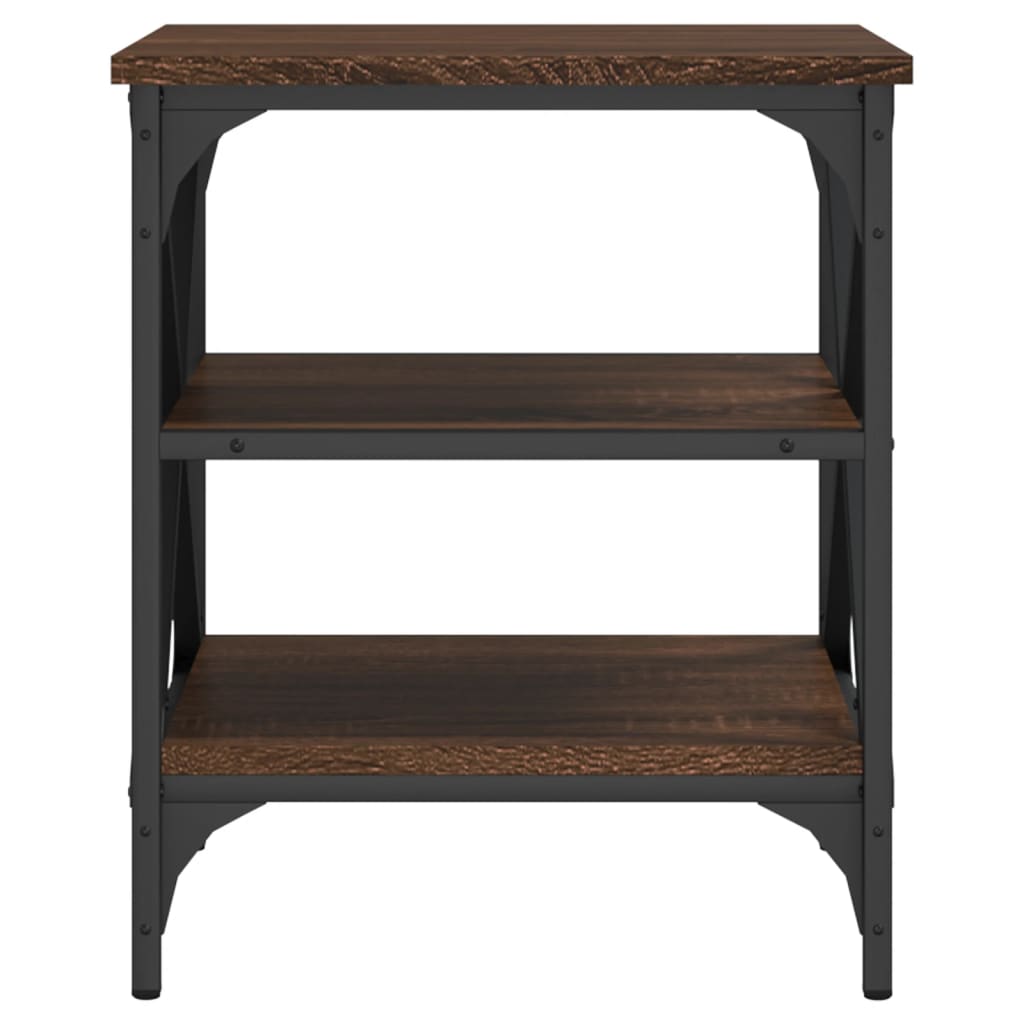 Bijzettafels 2 st 40x42x50 cm bewerkt hout bruin eikenkleur is nu te koop bij PeponiXL, paradijselijk wonen!