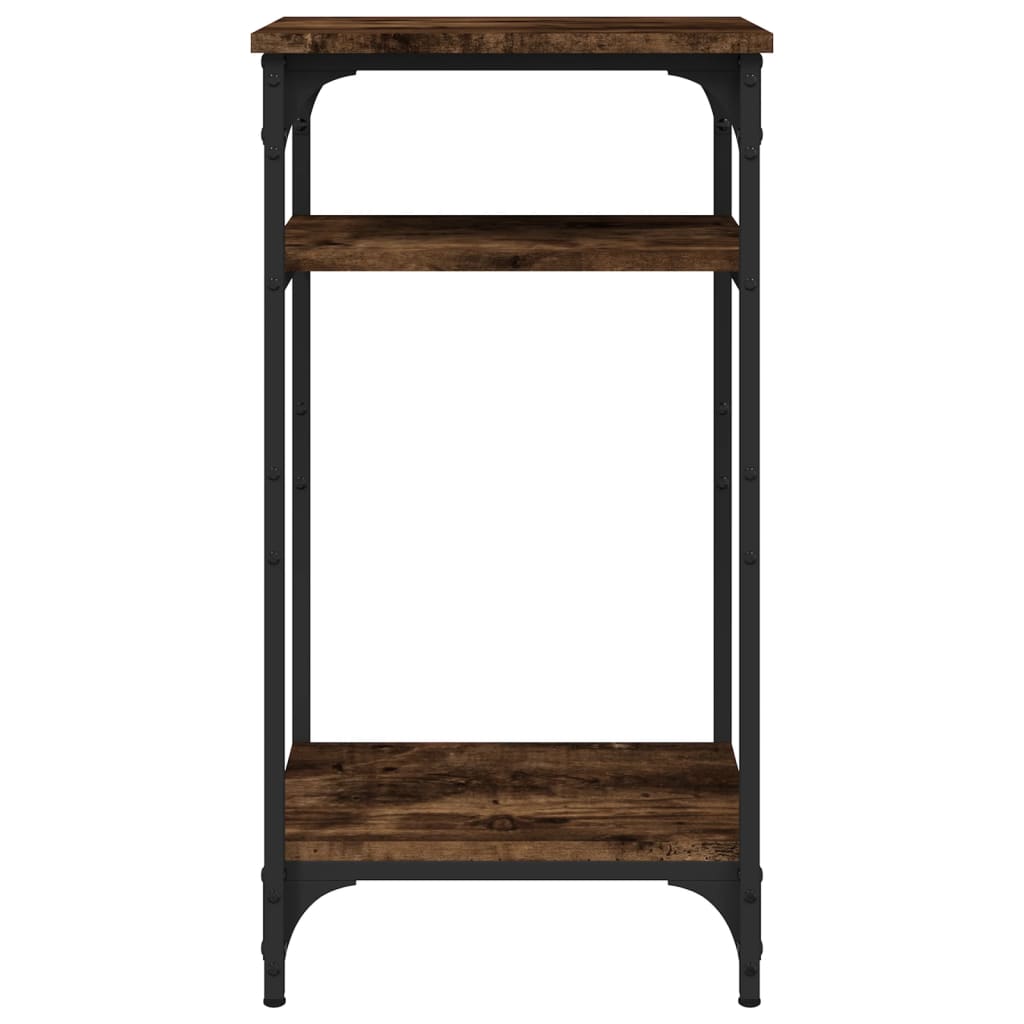 Bijzettafel 40x30x75 cm bewerkt hout gerookt eikenkleurig is nu te koop bij PeponiXL, paradijselijk wonen!