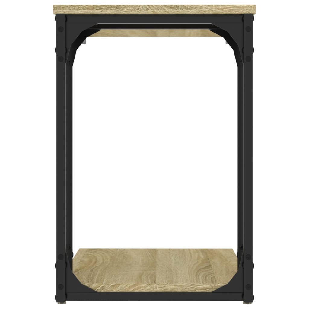 Bijzettafel 50x35x52 cm bewerkt hout sonoma eikenkleurig is nu te koop bij PeponiXL, paradijselijk wonen!