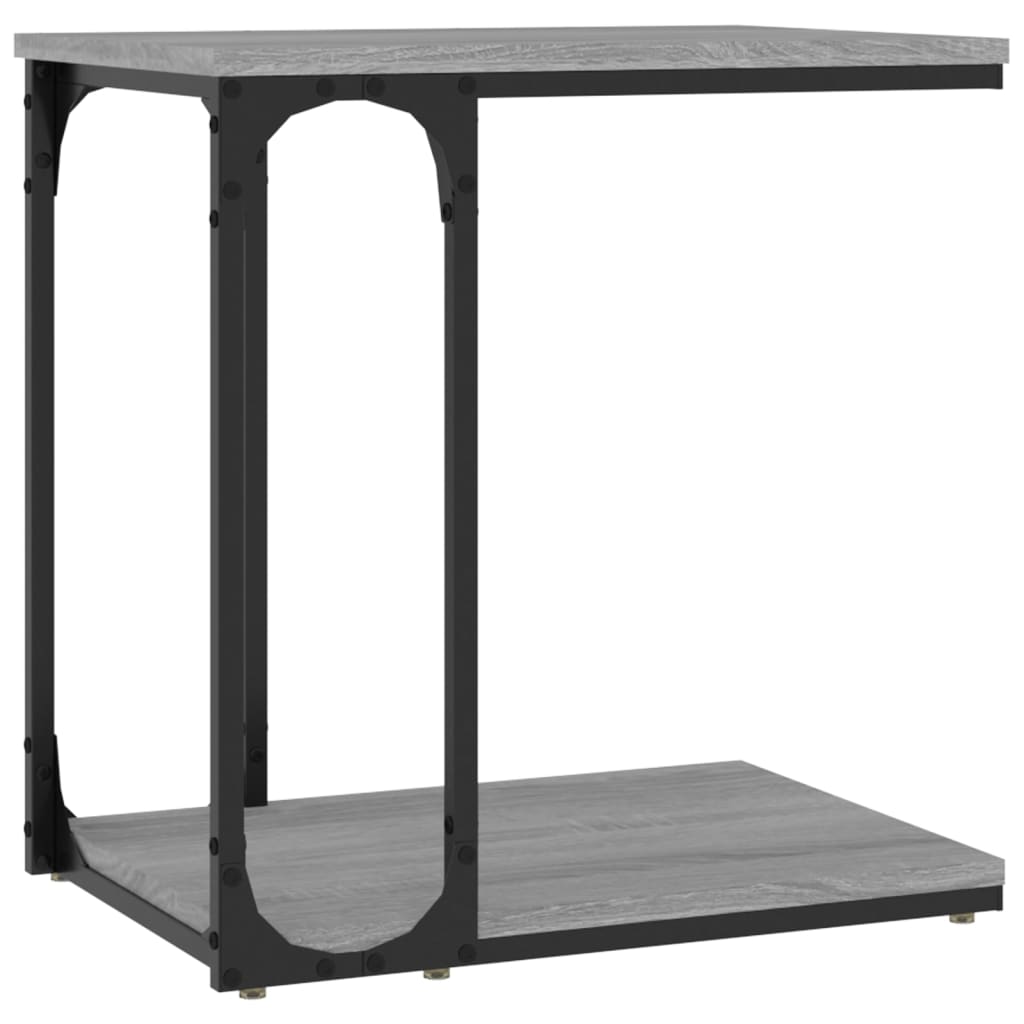 Bijzettafel 50x35x52 cm bewerkt hout grijs sonoma eikenkleur is nu te koop bij PeponiXL, paradijselijk wonen!