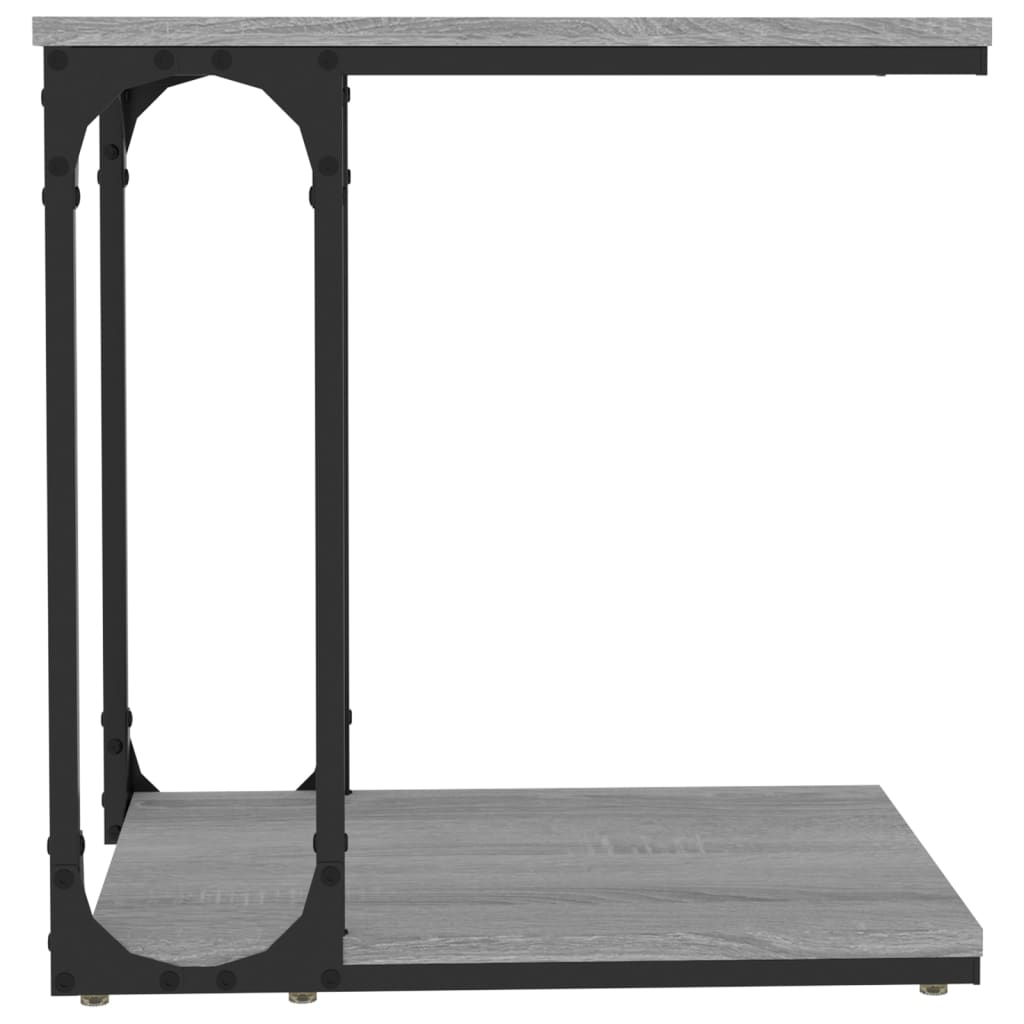 Bijzettafel 50x35x52 cm bewerkt hout grijs sonoma eikenkleur is nu te koop bij PeponiXL, paradijselijk wonen!