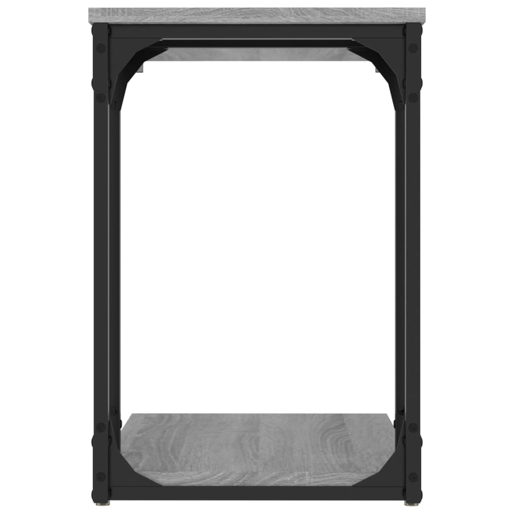 Bijzettafel 50x35x52 cm bewerkt hout grijs sonoma eikenkleur is nu te koop bij PeponiXL, paradijselijk wonen!