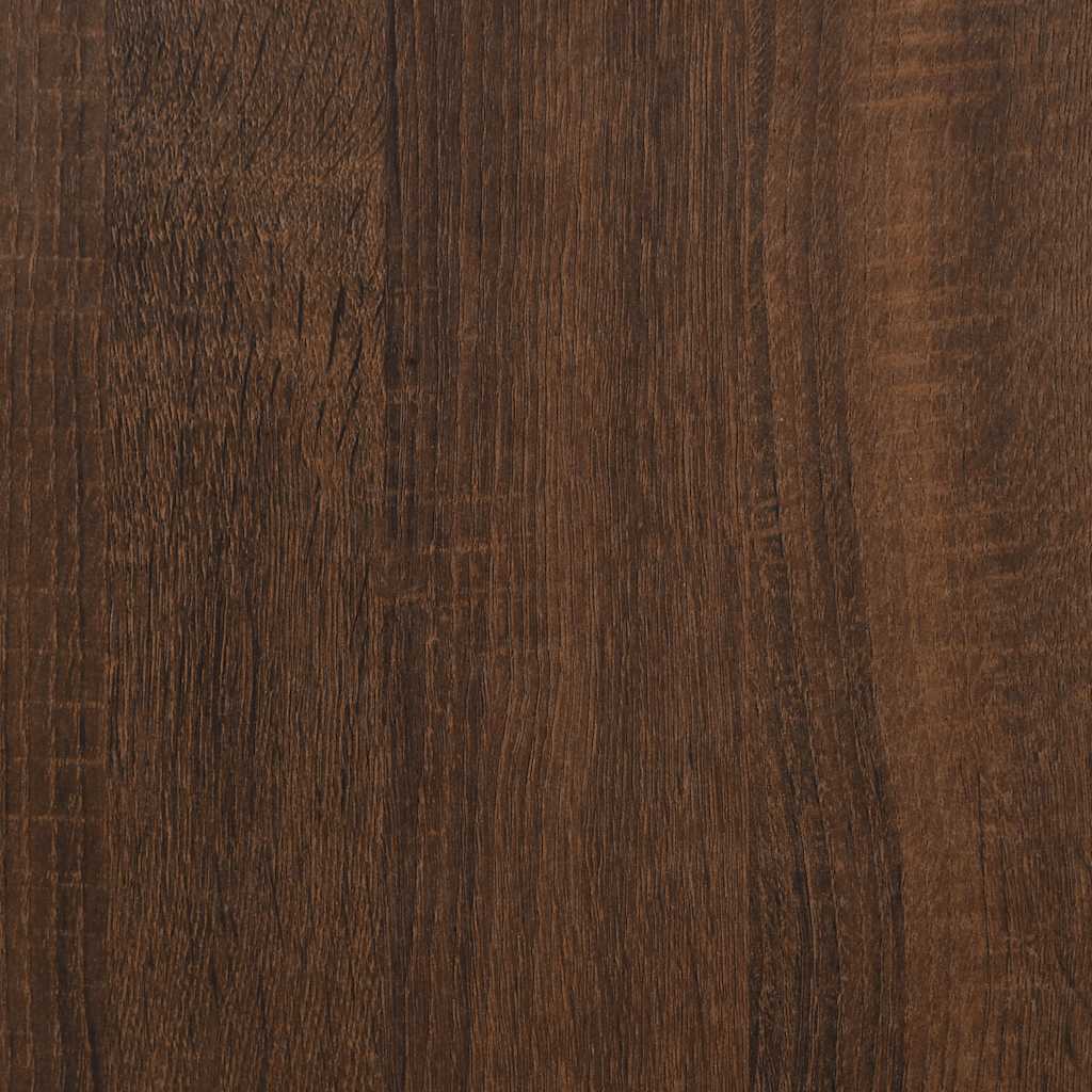 Bijzettafel 40x30x60 cm bewerkt hout bruin eikenkleur is nu te koop bij PeponiXL, paradijselijk wonen!