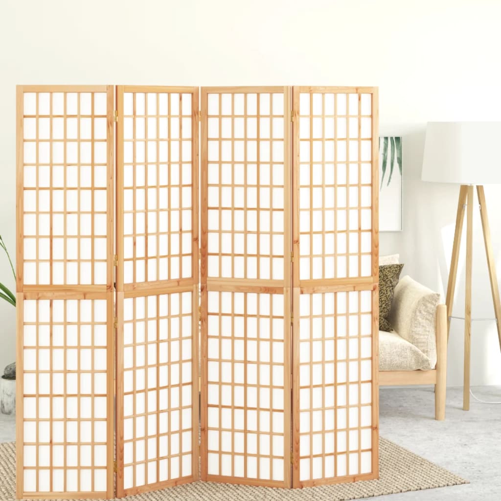 Kamerscherm inklapbaar 4 panelen Japanse stijl 160x170 cm is nu te koop bij PeponiXL, paradijselijk wonen!