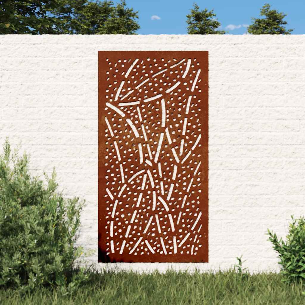 Wanddecoratie tuin bladontwerp 105x55 cm cortenstaal is nu te koop bij PeponiXL, paradijselijk wonen!