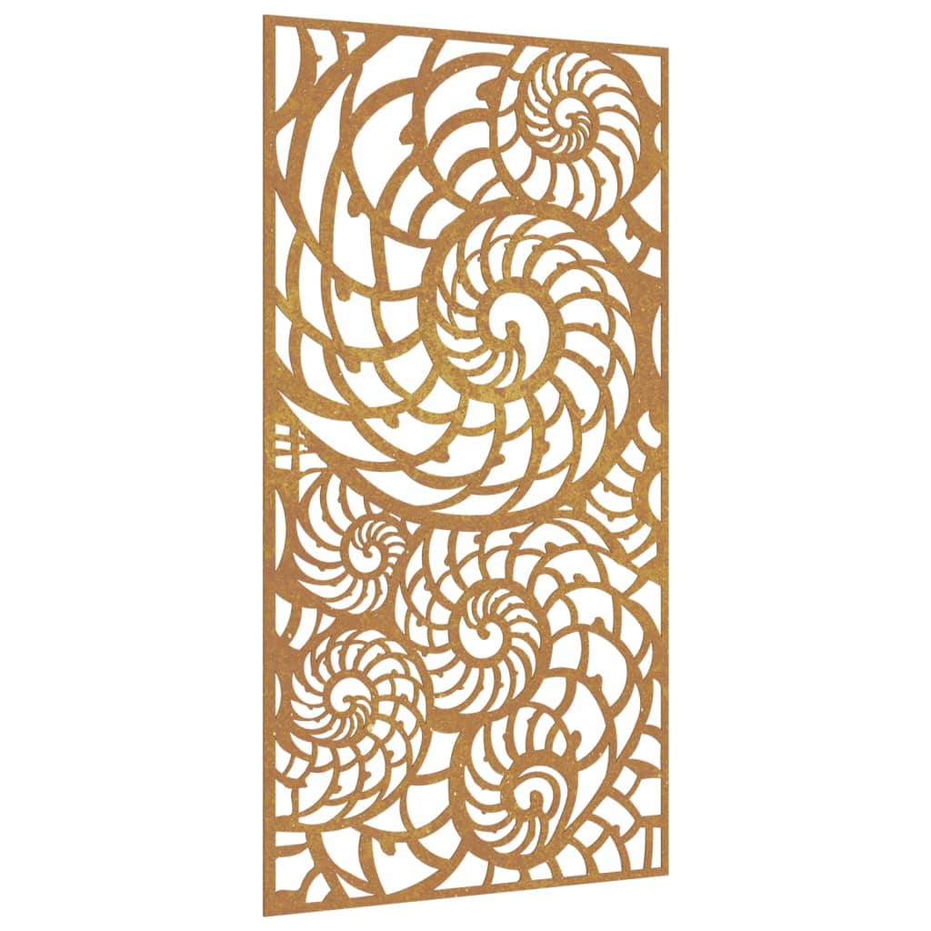 Wanddecoratie tuin schelpenontwerp 105x55 cm cortenstaal is nu te koop bij PeponiXL, paradijselijk wonen!