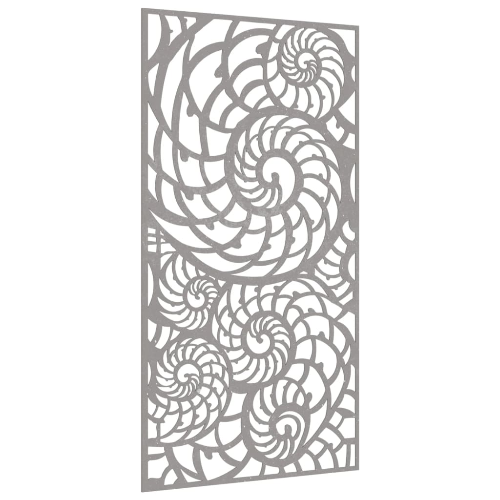 Wanddecoratie tuin schelpenontwerp 105x55 cm cortenstaal is nu te koop bij PeponiXL, paradijselijk wonen!