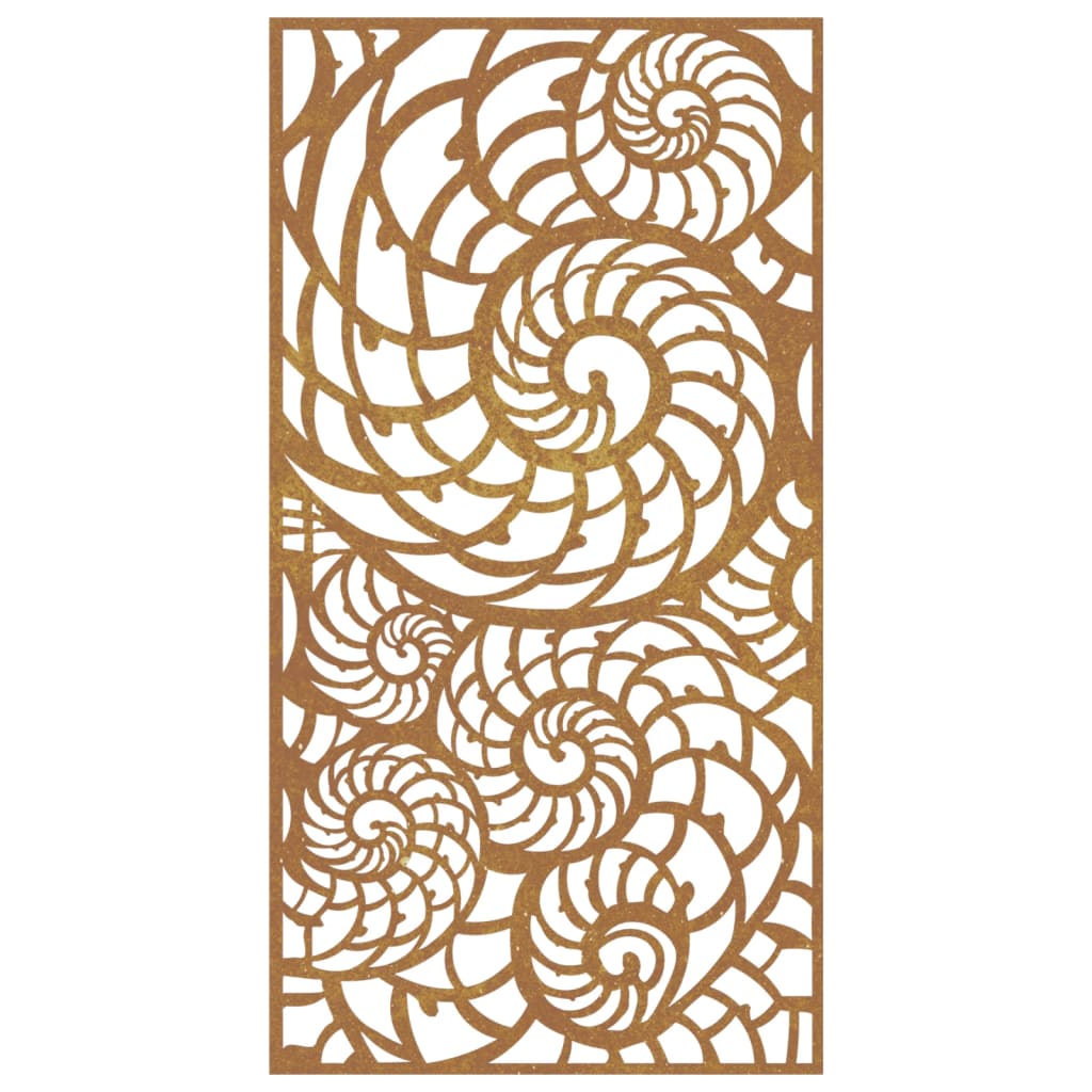 Wanddecoratie tuin schelpenontwerp 105x55 cm cortenstaal is nu te koop bij PeponiXL, paradijselijk wonen!