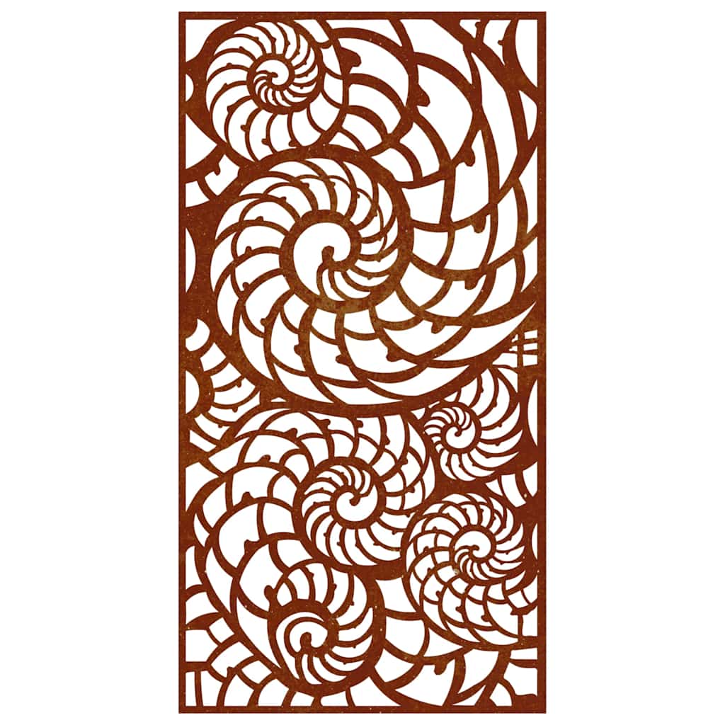 Wanddecoratie tuin schelpenontwerp 105x55 cm cortenstaal is nu te koop bij PeponiXL, paradijselijk wonen!