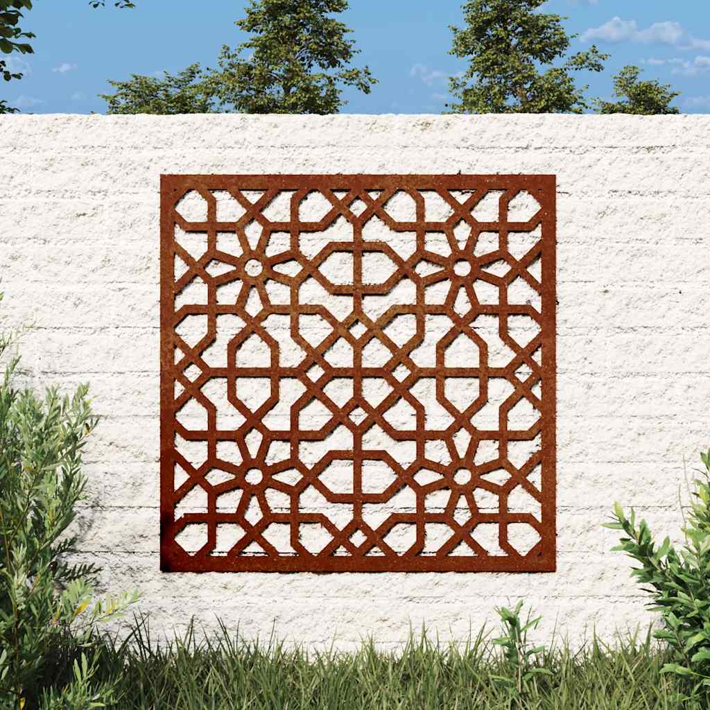Wanddecoratie tuin Moors ontwerp 55x55 cm cortenstaal is nu te koop bij PeponiXL, paradijselijk wonen!