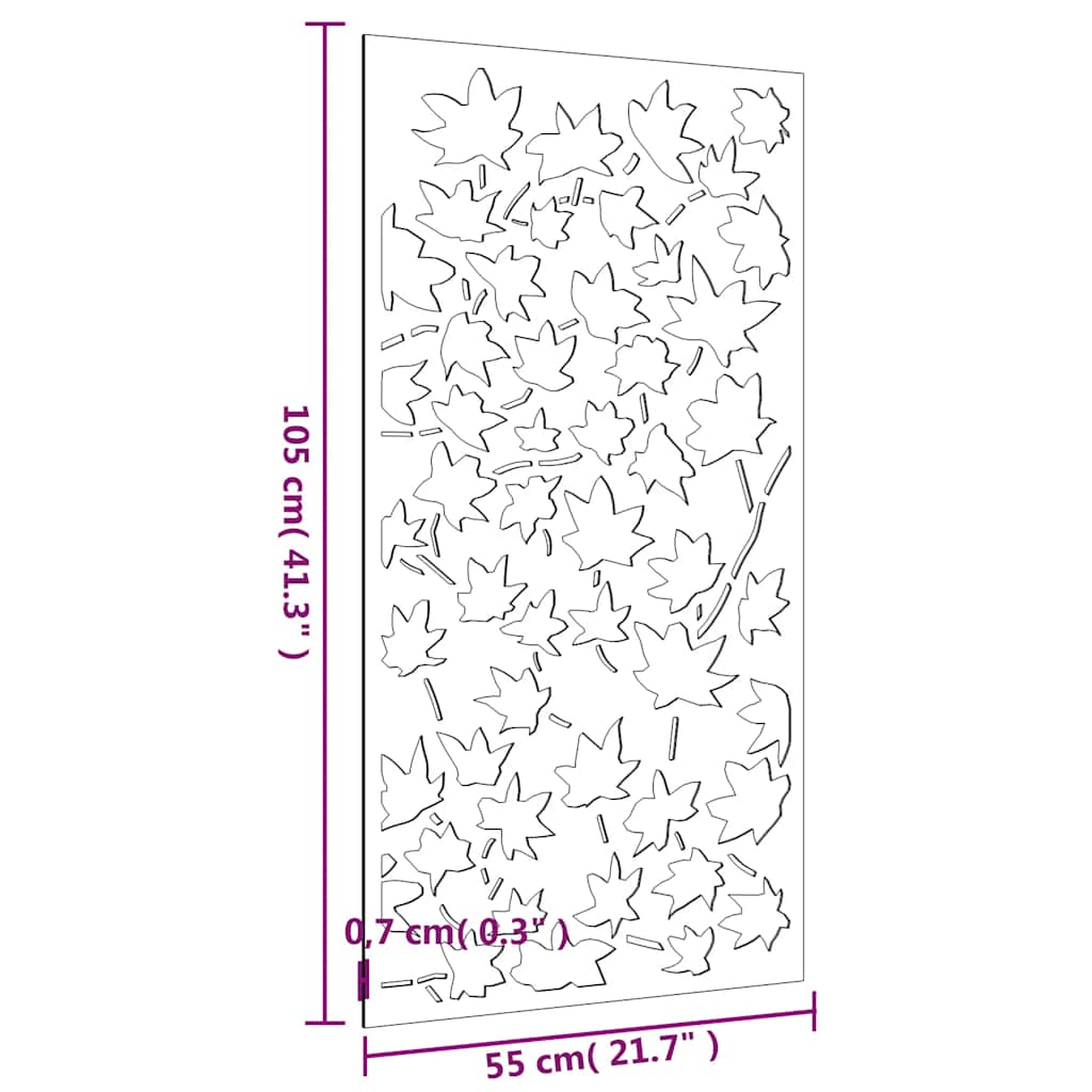 Wanddecoratie tuin esdoornbladontwerp 105x55 cm cortenstaal is nu te koop bij PeponiXL, paradijselijk wonen!