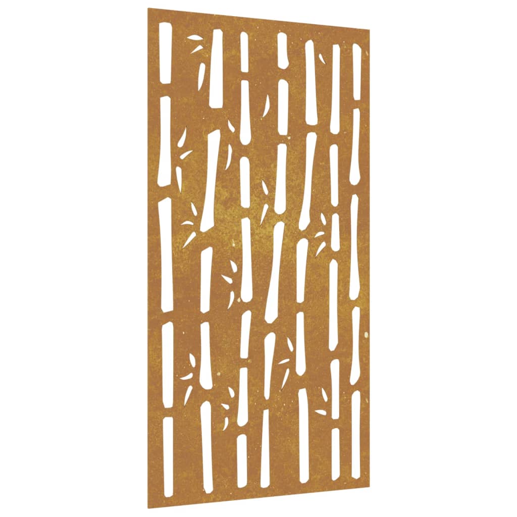 Wanddecoratie tuin bamboe-ontwerp 105x55 cm cortenstaal is nu te koop bij PeponiXL, paradijselijk wonen!