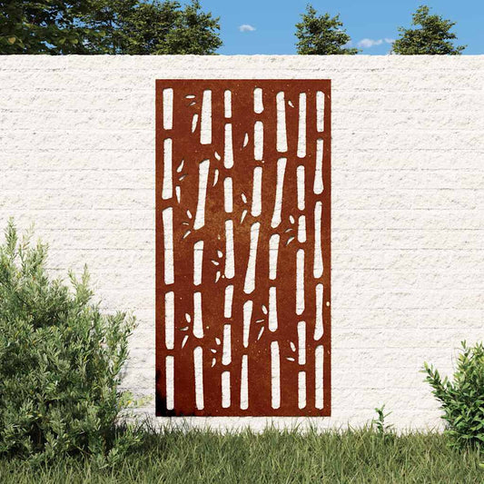 Wanddecoratie tuin bamboe-ontwerp 105x55 cm cortenstaal is nu te koop bij PeponiXL, paradijselijk wonen!