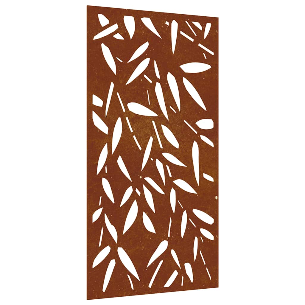 Wanddecoratie tuin bamboebladontwerp 105x55 cm cortenstaal is nu te koop bij PeponiXL, paradijselijk wonen!