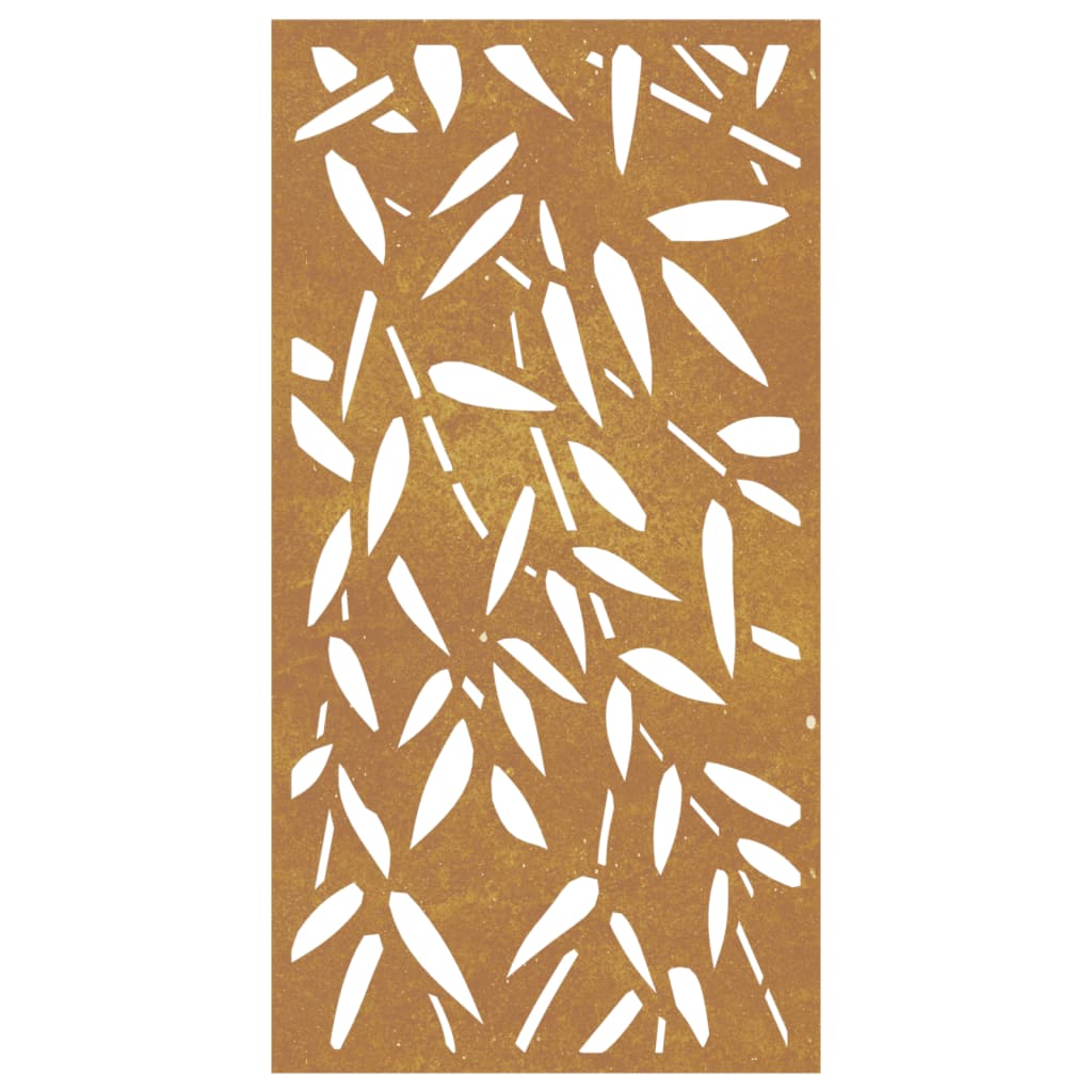 Wanddecoratie tuin bamboebladontwerp 105x55 cm cortenstaal is nu te koop bij PeponiXL, paradijselijk wonen!