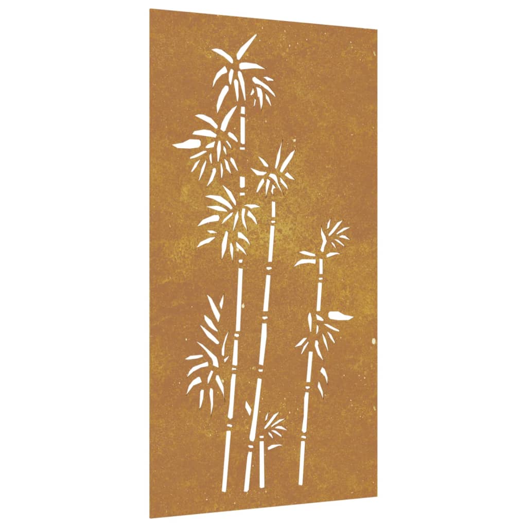 Wanddecoratie tuin bamboe-ontwerp 105x55 cm cortenstaal is nu te koop bij PeponiXL, paradijselijk wonen!