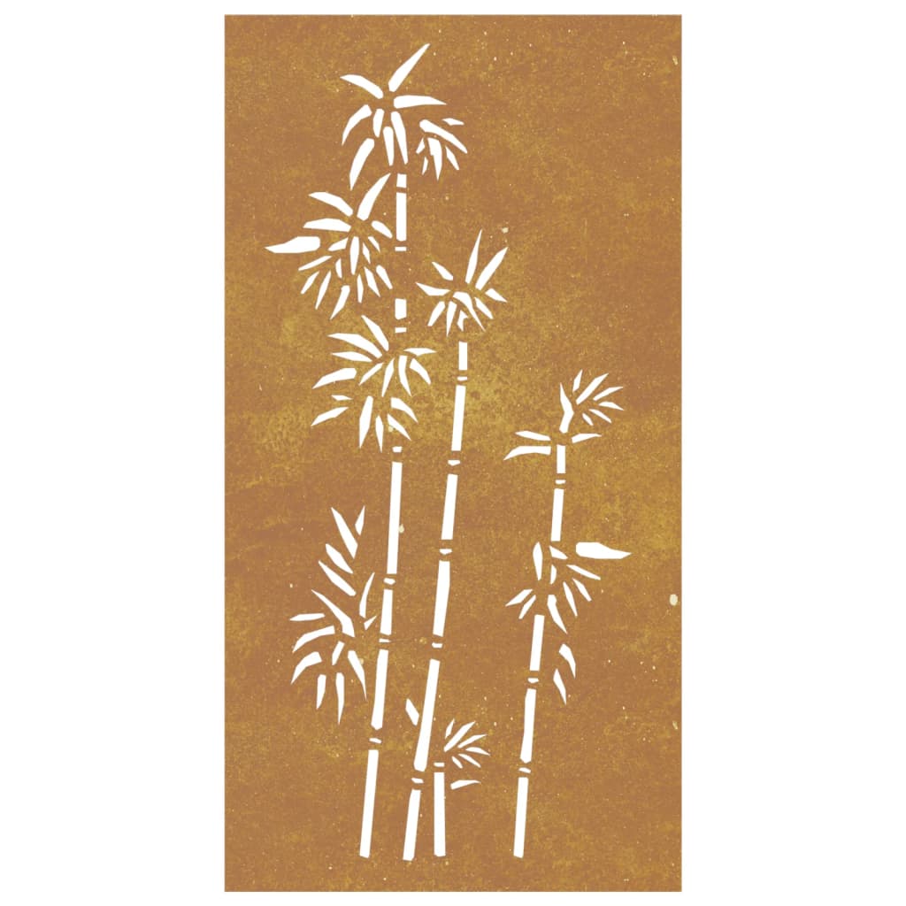 Wanddecoratie tuin bamboe-ontwerp 105x55 cm cortenstaal is nu te koop bij PeponiXL, paradijselijk wonen!