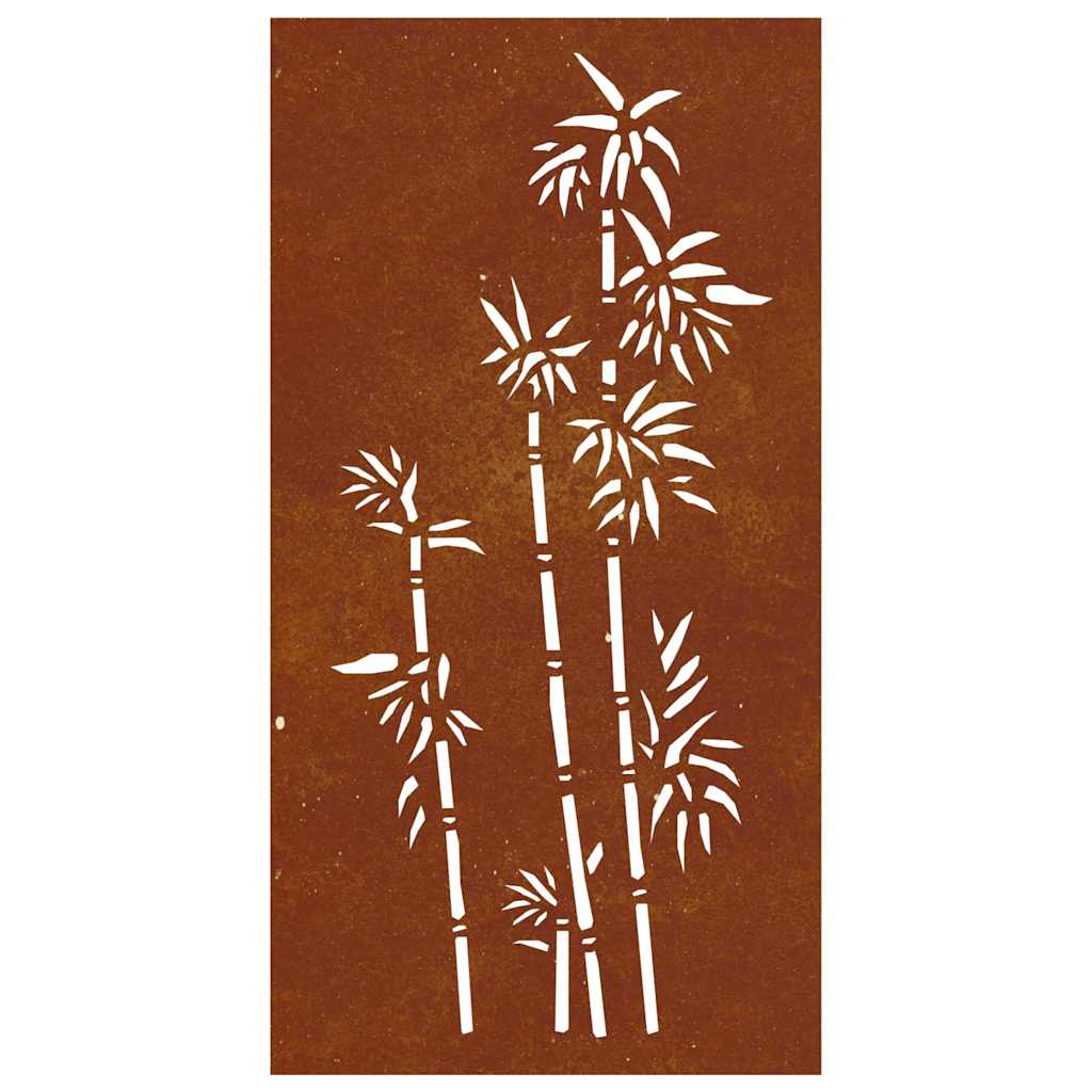 Wanddecoratie tuin bamboe-ontwerp 105x55 cm cortenstaal is nu te koop bij PeponiXL, paradijselijk wonen!