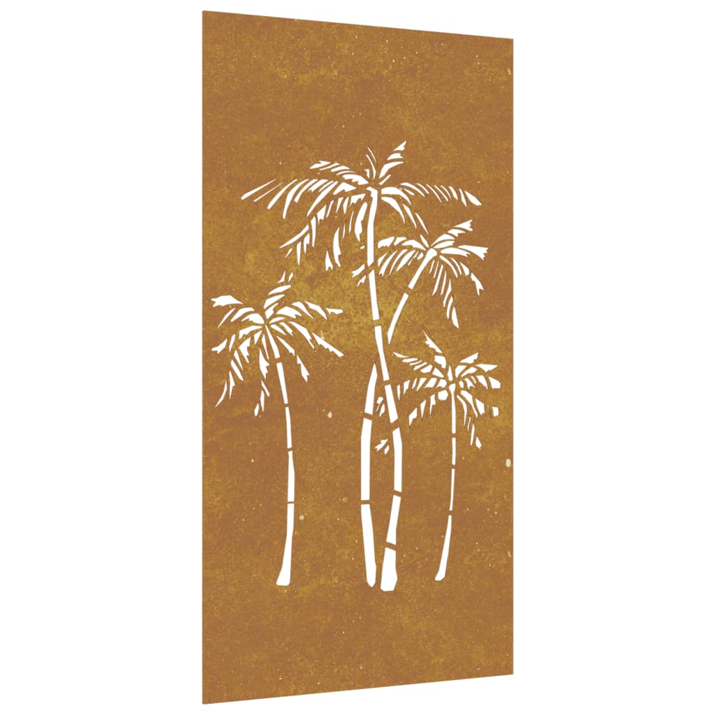 Wanddecoratie tuin palmboomontwerp 105x55 cm cortenstaal is nu te koop bij PeponiXL, paradijselijk wonen!