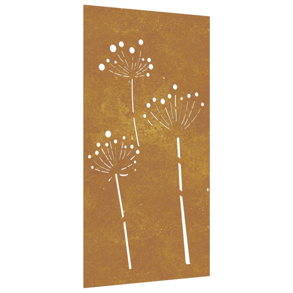 Wanddecoratie tuin bloemenontwerp 105x55 cm cortenstaal is nu te koop bij PeponiXL, paradijselijk wonen!