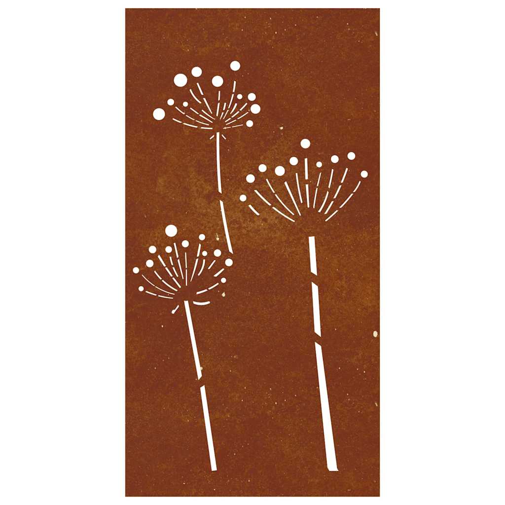 Wanddecoratie tuin bloemenontwerp 105x55 cm cortenstaal is nu te koop bij PeponiXL, paradijselijk wonen!