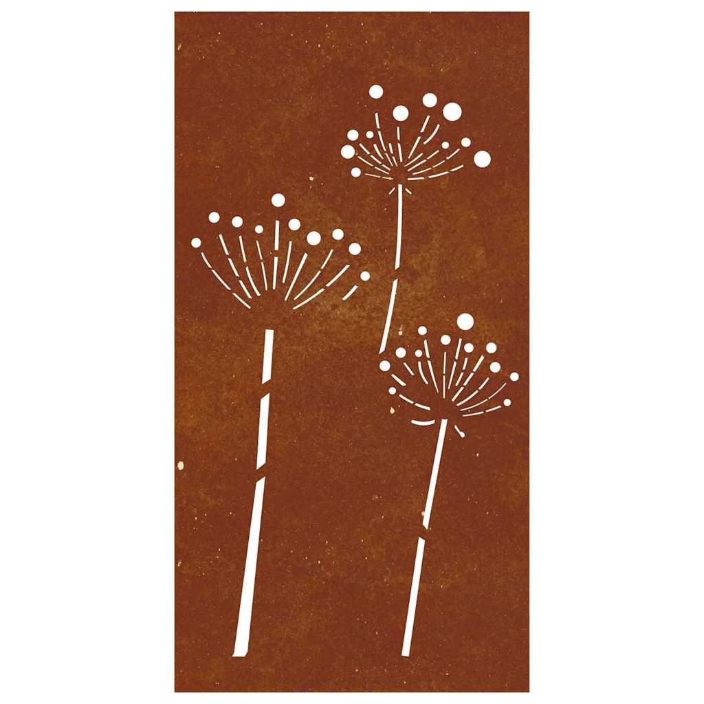 Wanddecoratie tuin bloemenontwerp 105x55 cm cortenstaal is nu te koop bij PeponiXL, paradijselijk wonen!