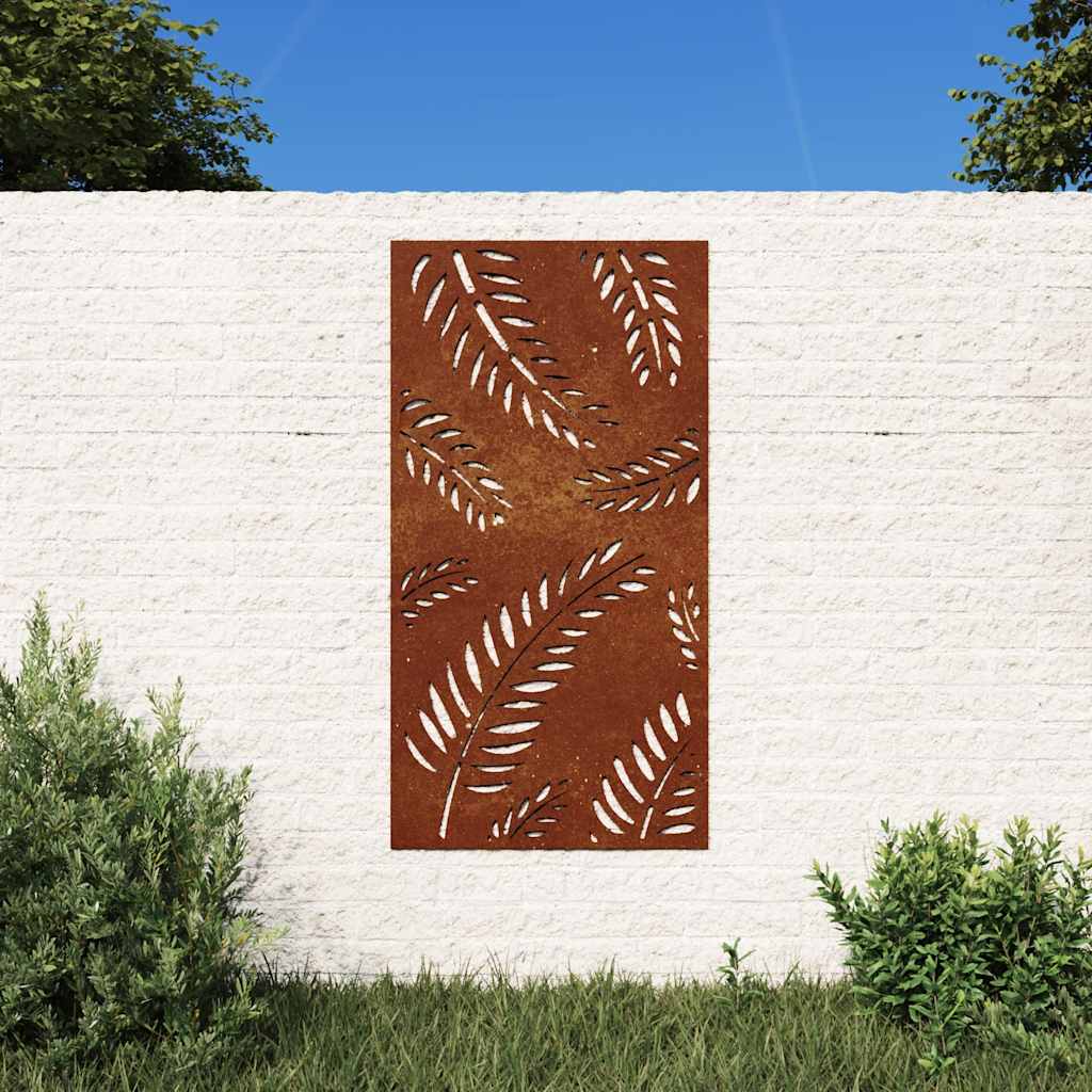Wanddecoratie tuin bladontwerp 105x55 cm cortenstaal is nu te koop bij PeponiXL, paradijselijk wonen!