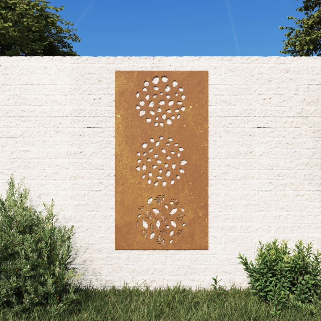 Wanddecoratie tuin bladontwerp 105x55 cm cortenstaal is nu te koop bij PeponiXL, paradijselijk wonen!